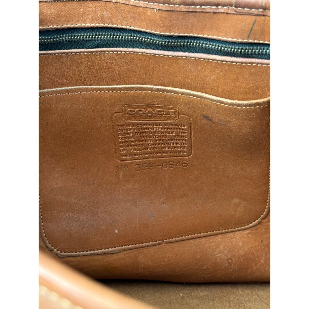 1970s 80s Coach 399-0645 Glove Tanned British Tan Marketing Tote Bag NYC w/FLAWS - Picture 15 of 15